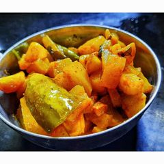 A picture of Kohlrabi (Ganth Gobhi) dry sabji.