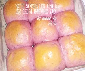 Cara Bikin Roti sobek ubi ungu isi selai kacang hijau🍠💜 Sedap