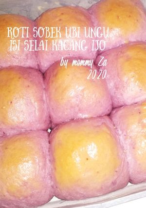 Foto resep Roti sobek ubi ungu isi selai kacang hijau🍠💜