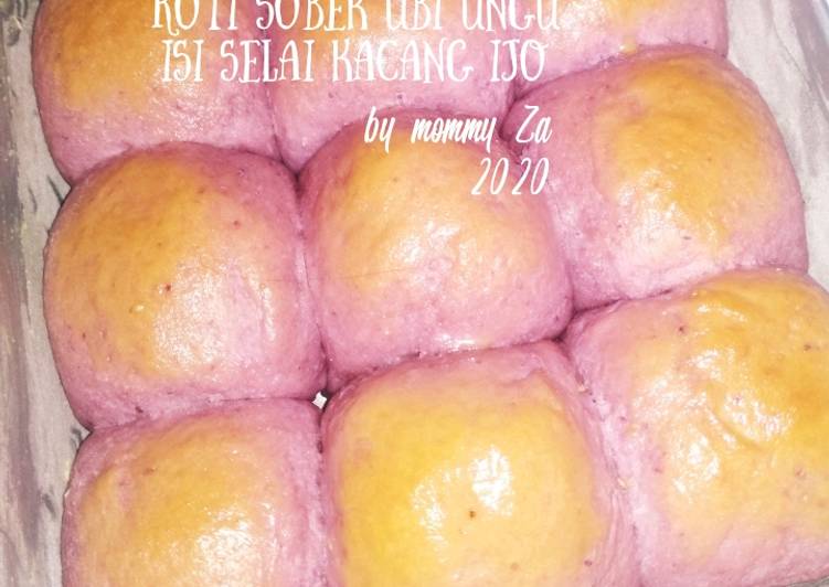 Resep Roti sobek ubi ungu isi selai kacang hijau??, Bikin Ngiler