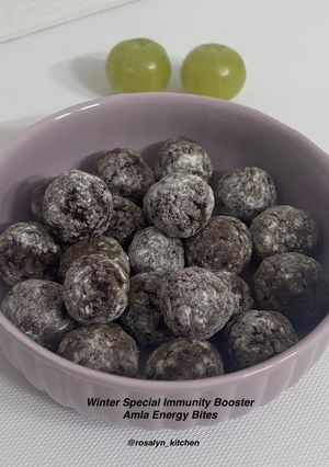 A picture of Winter Special Immunity Booster Amla Energy Bites.