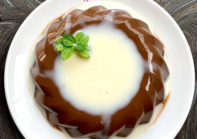 Puding Coklat + Vla Vanilla