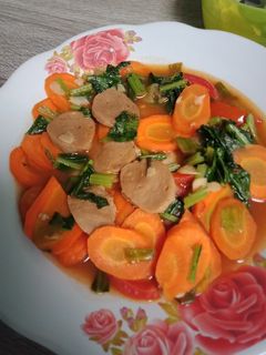 Foto resep Tumis bakso sawi wortel