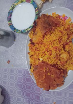 عکسی از دستور هویج پلو باگوشت مرغ