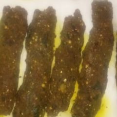 Grilled seekh kabab A picture of Grilled seekh kabab.