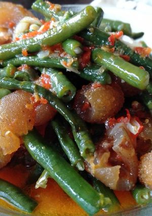 Foto resep Tumis kikil kacang panjang