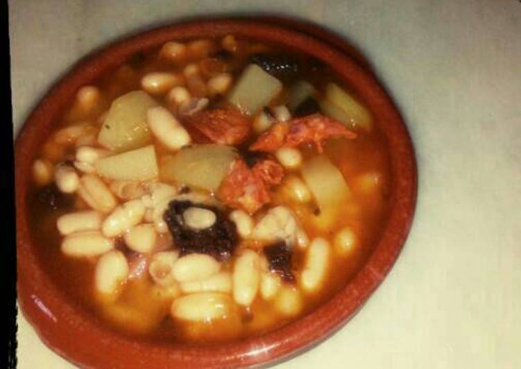 Fabada asturiana sin olla a presión