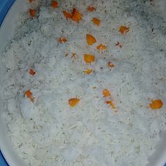 A picture of Rice with carrot.