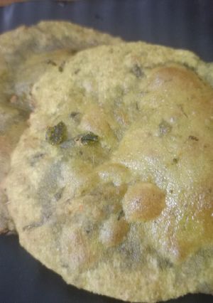 A picture of Leftover soya methi bathua poori.