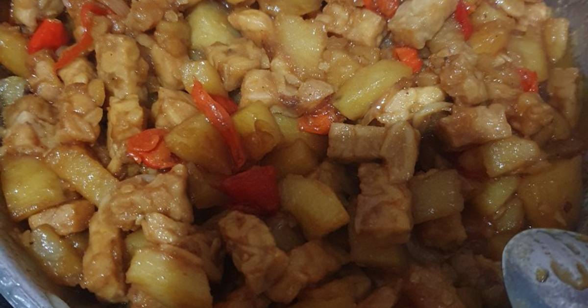 Resep Sambel goreng kentang + tempe (ala anak kosan) oleh Resep Sambel goreng kentang + tempe (ala anak kosan) oleh