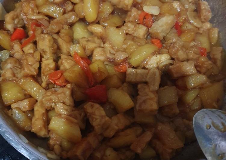 Resep Sambel goreng kentang + tempe (ala anak kosan), Enak