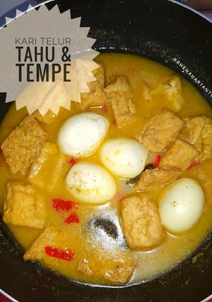 Foto resep Kari Telur Tahu & Tempe Tanpa Santan