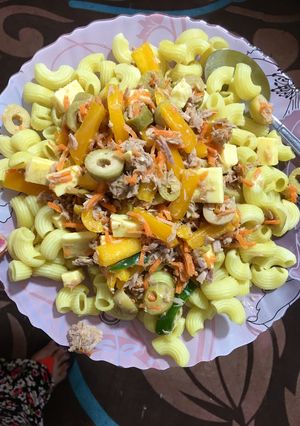 صورة لوصفة مكرونه بالتونه 😋😋