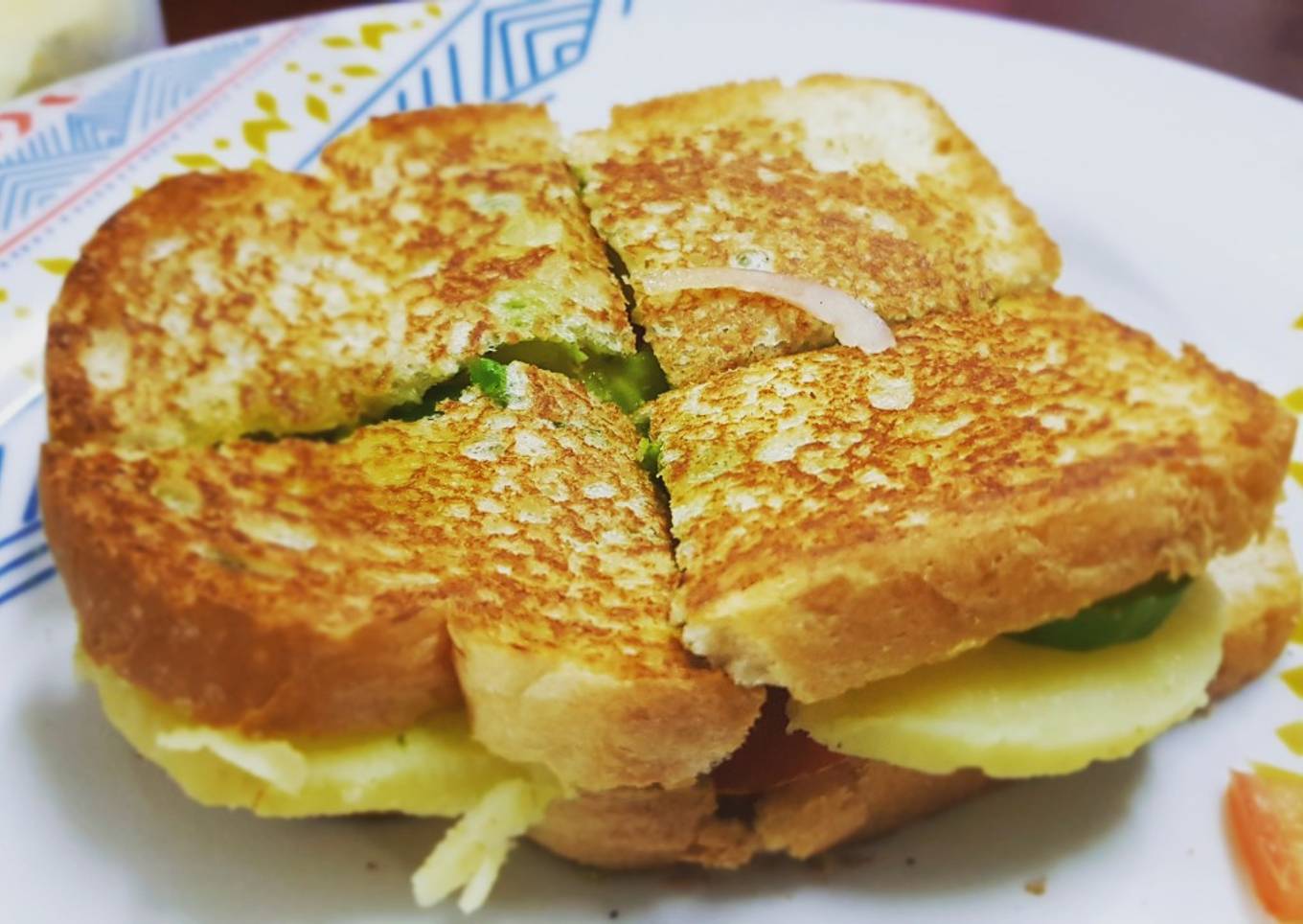 Mumbai vegetable sandwich