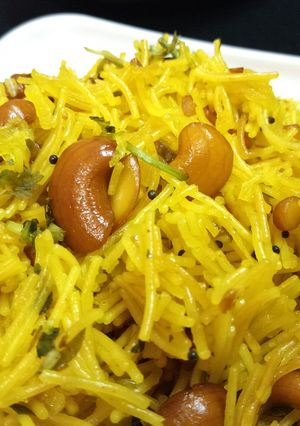 A picture of Vermicelli vegetable Upma.