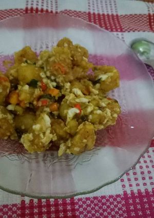 Foto resep Udang telur asin aroma daun jeruk