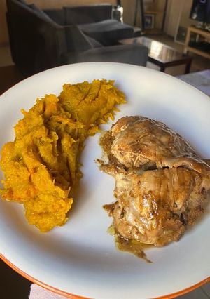 Una foto de Comiendo sano: pollo con puré de zapallo