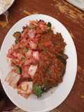 Grilled fish and Cubed buttered steamed vegetable salad