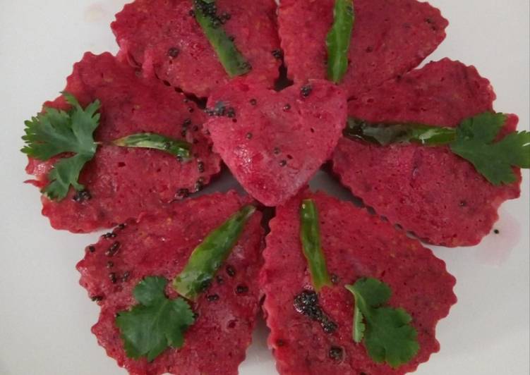 Simple Way to Prepare Super Quick Homemade Beetroot muffin khaman
