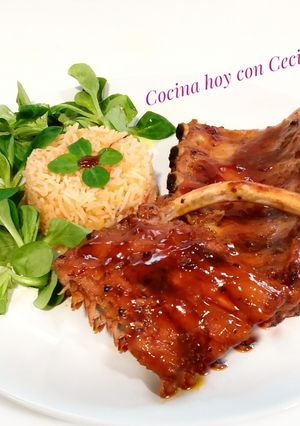 Foto principal de Costillas de cerdo al horno con salsa barbacoa