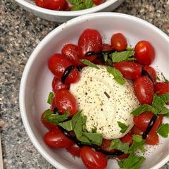 A picture of Burrata Caprese my way.