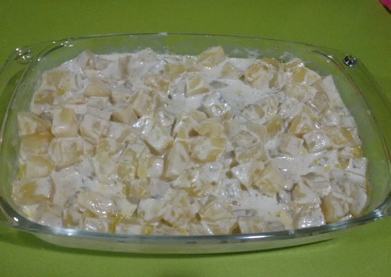 Patatas con salsa de cabrales con thermomix