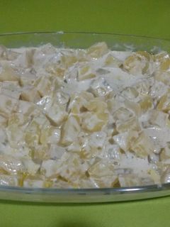 Una foto de Patatas con salsa de cabrales con thermomix