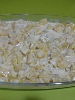 Una foto de Patatas con salsa de cabrales con thermomix