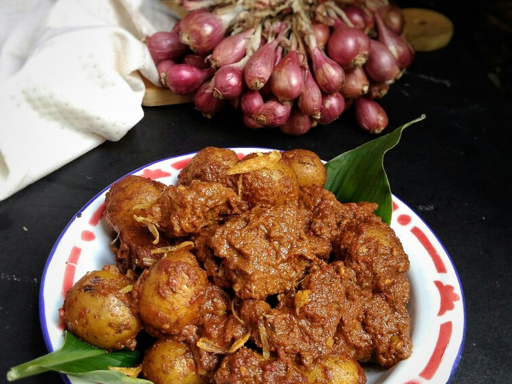 Resep Rendang Padang Daging &amp;amp; Kentang (Bukit Tinggi), Enak Banget