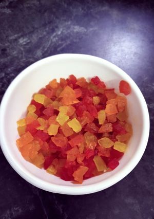 A picture of Tutti fruiti at home.