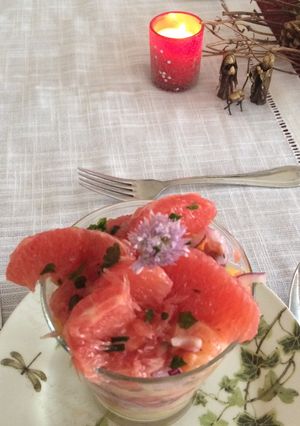 Una foto de Ceviche rosado: cocina para dos