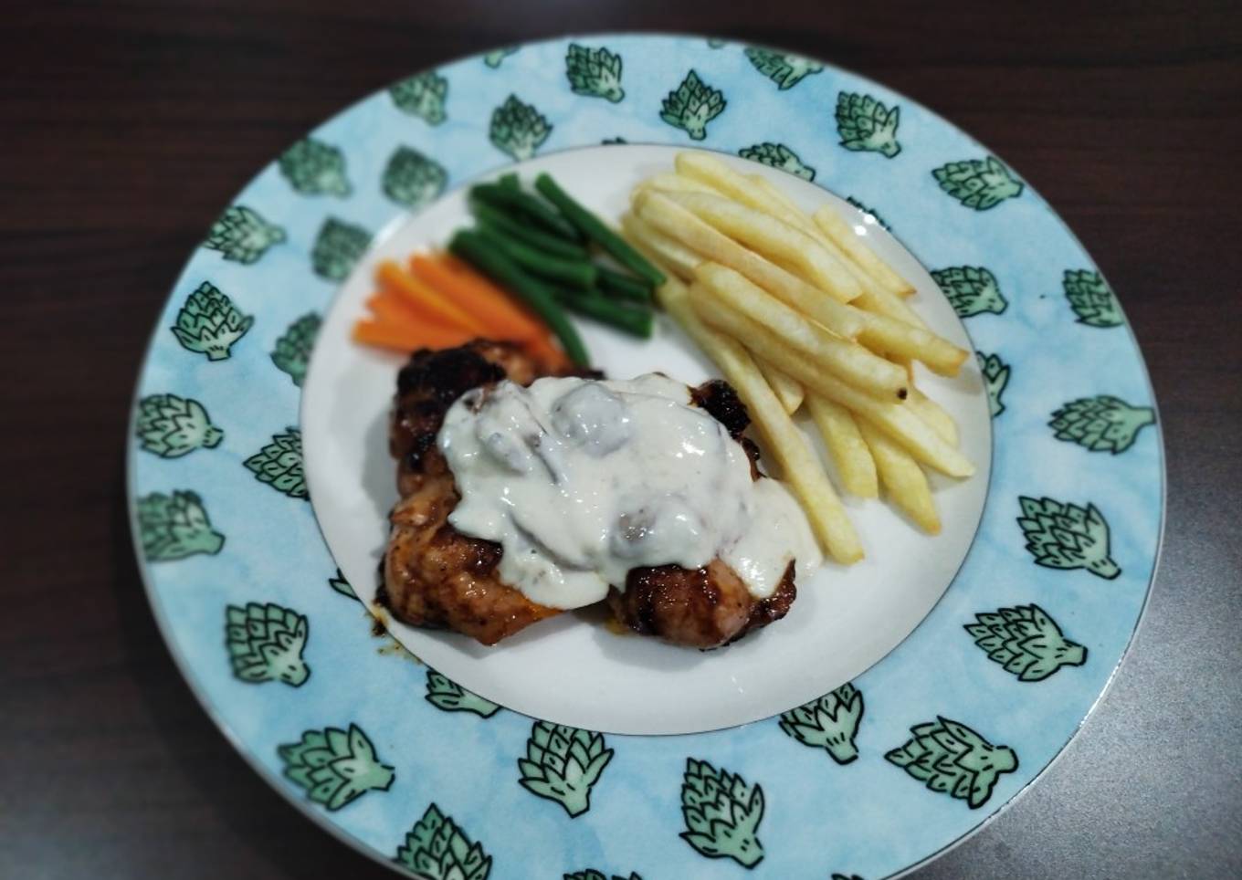 Chicken Steak with Mushroom Sauce