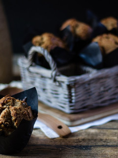 Una foto de Muffins de pasas y nueces