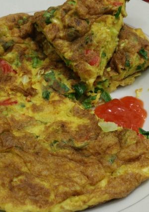 Foto resep Telur dadar padang tanpa kelapa parut sedap