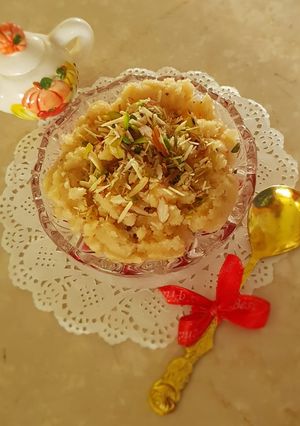 A picture of Suji Halwa.