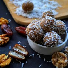 A picture of Banana Coconut Bliss Balls.