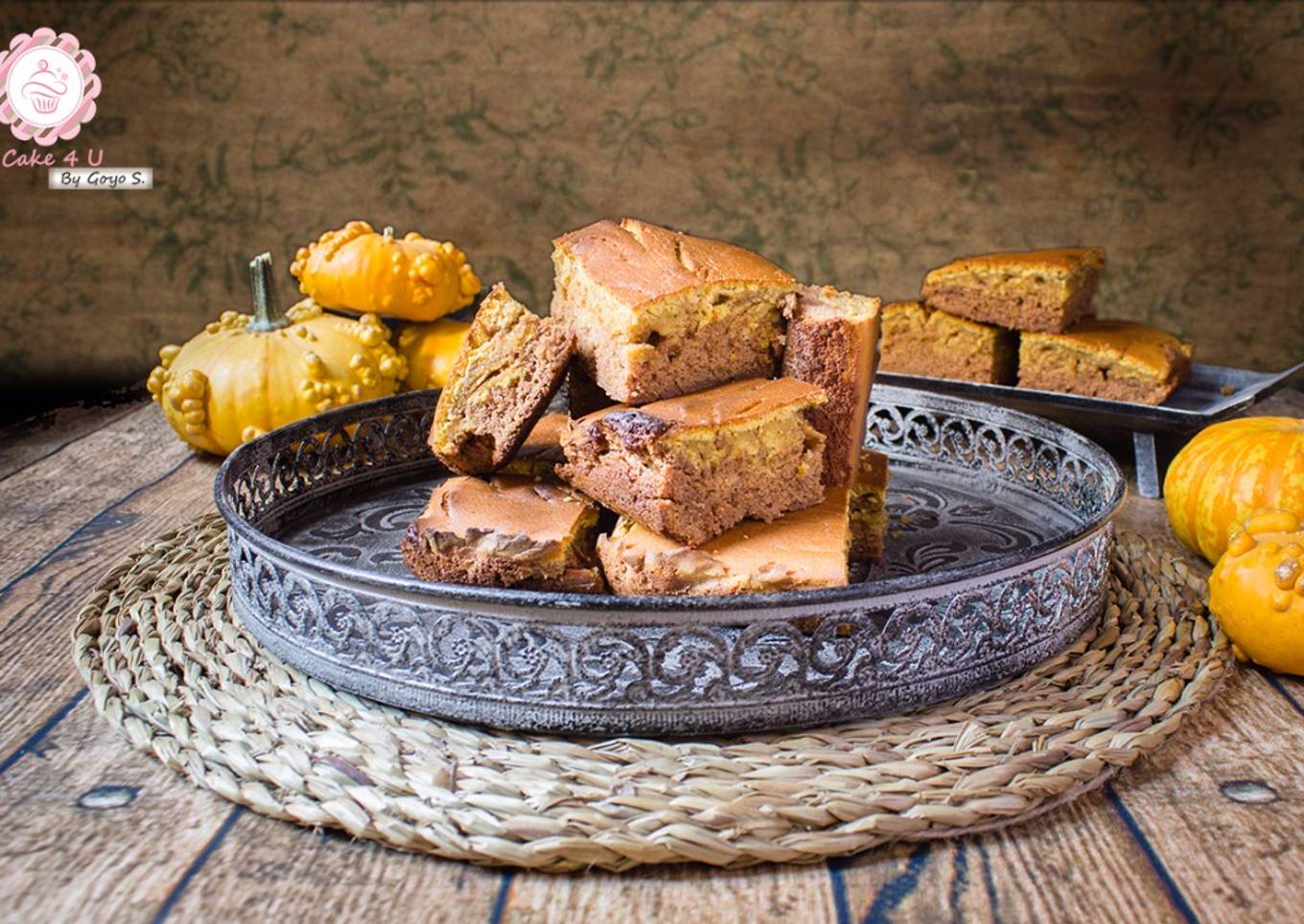 Brownie de calabaza y chocolate