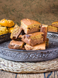 Una foto de Brownie de calabaza y chocolate