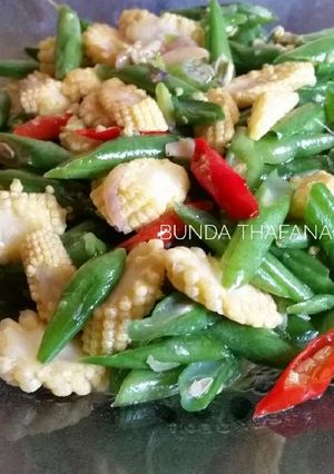 Foto resep Tumis buncis jagung muda