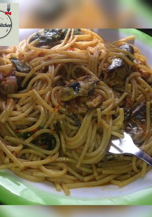 A picture of My special spaghetti jallof.