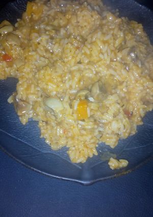 Una foto de Guiso de arroz con Riñón fácil y rico