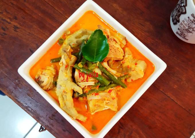 Resep: Gulai ceker nangka muda Menu Enak Dan Mudah Dibuat