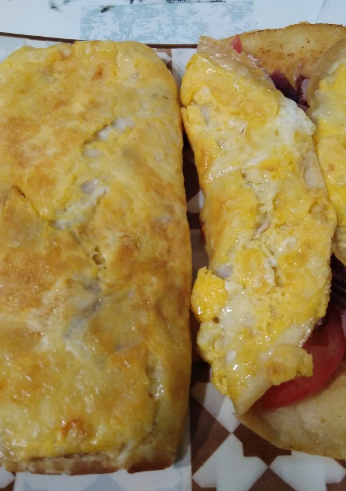 Una foto de Tortitas tipo fajitas con huevo rellenas 😜