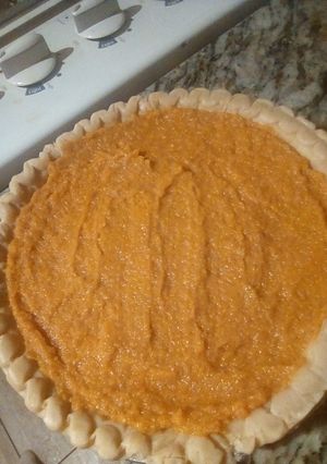 A picture of Butternut squash Pie.