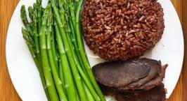 Hình ảnh món Eatclean: Cơm gạo lứt, măng tây luộc và bắp bò kho mật mía (7)