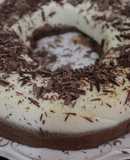 Gelatina cremosa de chocolate y queso