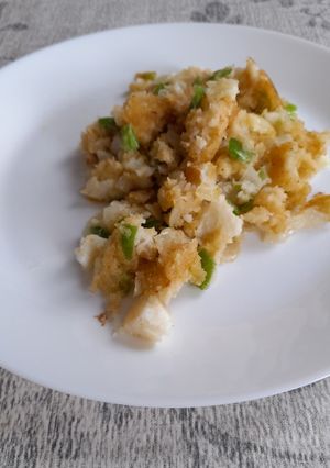 Una foto de Bacalao desmigado con pan rallado