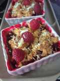 Crumbles de framboises fraîches