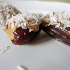 A picture of Date, peanut butter & coconut TRUFFLES.