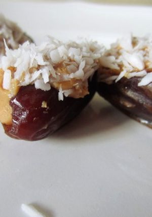 A picture of Date, peanut butter & coconut TRUFFLES.